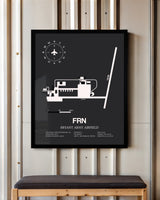 Frame color options for Bryant Army Airfield Wall Art
