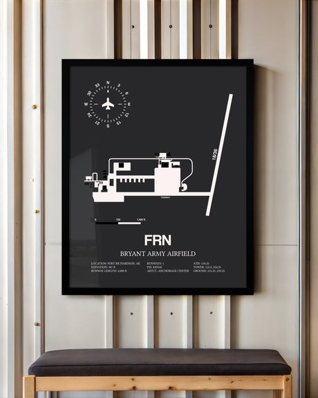 Frame color options for Bryant Army Airfield Wall Art
