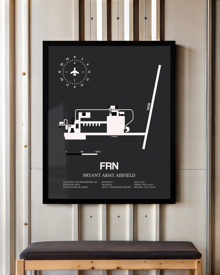 Frame color options for Bryant Army Airfield Wall Art