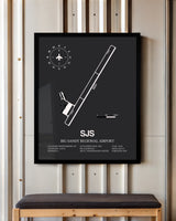 Frame color options for Big Sandy Regional Airport Wall Art