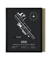 Unframed Newnan Coweta County Airport map print poster