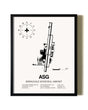 Framed Springdale Municipal Airport wall art poster in black frame