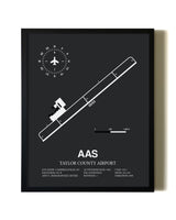 Unframed Taylor County Airport map print poster