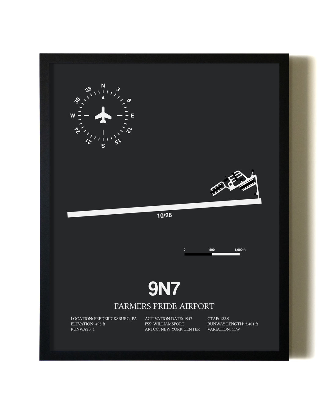 Unframed Farmers Pride Airport map print poster