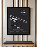 Frame color options for Butler County Regional Airport / Hogan Field Wall Art