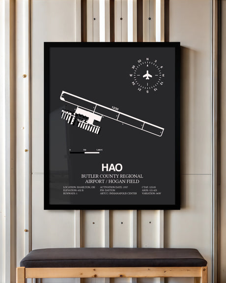 Frame color options for Butler County Regional Airport / Hogan Field Wall Art