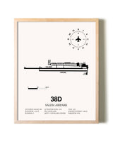 Salem Airpark framed wall art in white frame