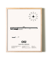 Nervino Airport framed wall art in white frame