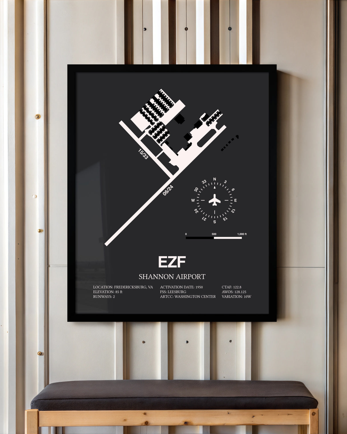 Frame color options for Shannon Airport Wall Art