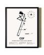 Framed Patrick Space Force Base Airport wall art poster in black frame