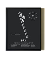 Unframed Cleveland Municipal Airport map print poster