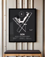 Frame color options for Groton-New London Airport Wall Art