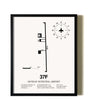 Framed Munday Municipal Airport wall art poster in black frame