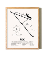 Prairie Du Chien Municipal Airport framed print in natural wood frame
