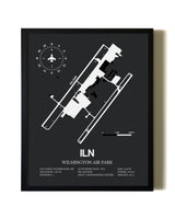 Unframed Wilmington Air Park map print poster