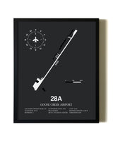 Unframed Goose Creek Airport map print poster