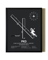 Unframed Park Rapids Municipal Airport-Konshok Field map print poster