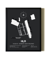 Unframed Yoakum-Defrenn Army Heliport map print poster