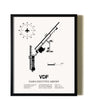 Framed Tampa Executive Airport wall art poster in black frame