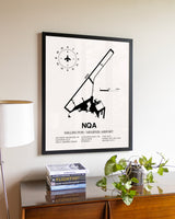 Millington / Memphis Airport aviation wall décor in black wood frame