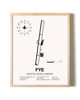 Fayette County Airport framed wall art in white frame