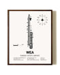 Parker County Airport aviation print in walnut frame