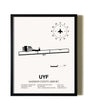 Framed Madison County Airport wall art poster in black frame