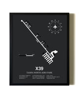 Unframed Tampa North Aero Park map print poster
