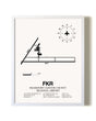 Frankfort Clinton County Regional Airport airport map poster in oak frame