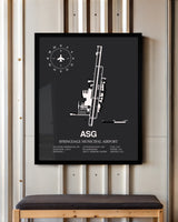 Frame color options for Springdale Municipal Airport Wall Art