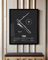 Frame color options for Statesboro-Bulloch County Airport Wall Art