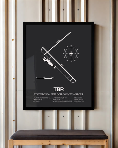 Frame color options for Statesboro-Bulloch County Airport Wall Art