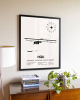 Thomson / McDuffie County Airport aviation wall décor in black wood frame