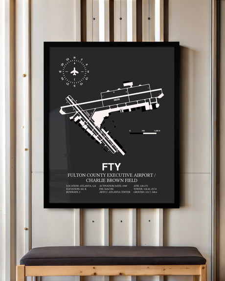 Frame color options for Fulton County Executive Airport / Charlie Brown Field Wall Art