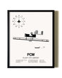 Framed Plant City Airport wall art poster in black frame