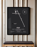 Frame color options for Forest City Municipal Airport / Trimble Field Wall Art