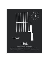 Gray Framed Hatch Army Heliport layout wall art poster
