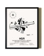 Framed Hagerstown Regional Airport-Richard A. Henson Field wall art poster in black frame