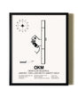 Framed Okmulgee Regional Airport / Paul And Betty Abbott Field wall art poster in black frame
