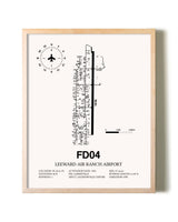 Leeward Air Ranch Airport framed wall art in white frame