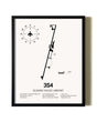 Framed Illinois Valley Airport wall art poster in black frame
