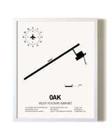 Pilot Station Airport airport map poster in oak frame