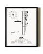 Framed Alva Regional Airport wall art poster in black frame