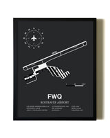 Unframed Rostraver Airport map print poster