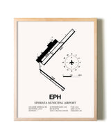 Ephrata Municipal Airport framed wall art in white frame