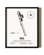 Framed Cleveland Municipal Airport wall art poster in black frame