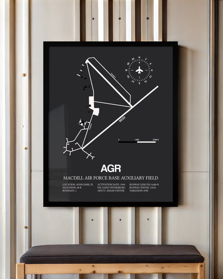 Frame color options for MacDill Air Force Base Auxiliary Field Wall Art