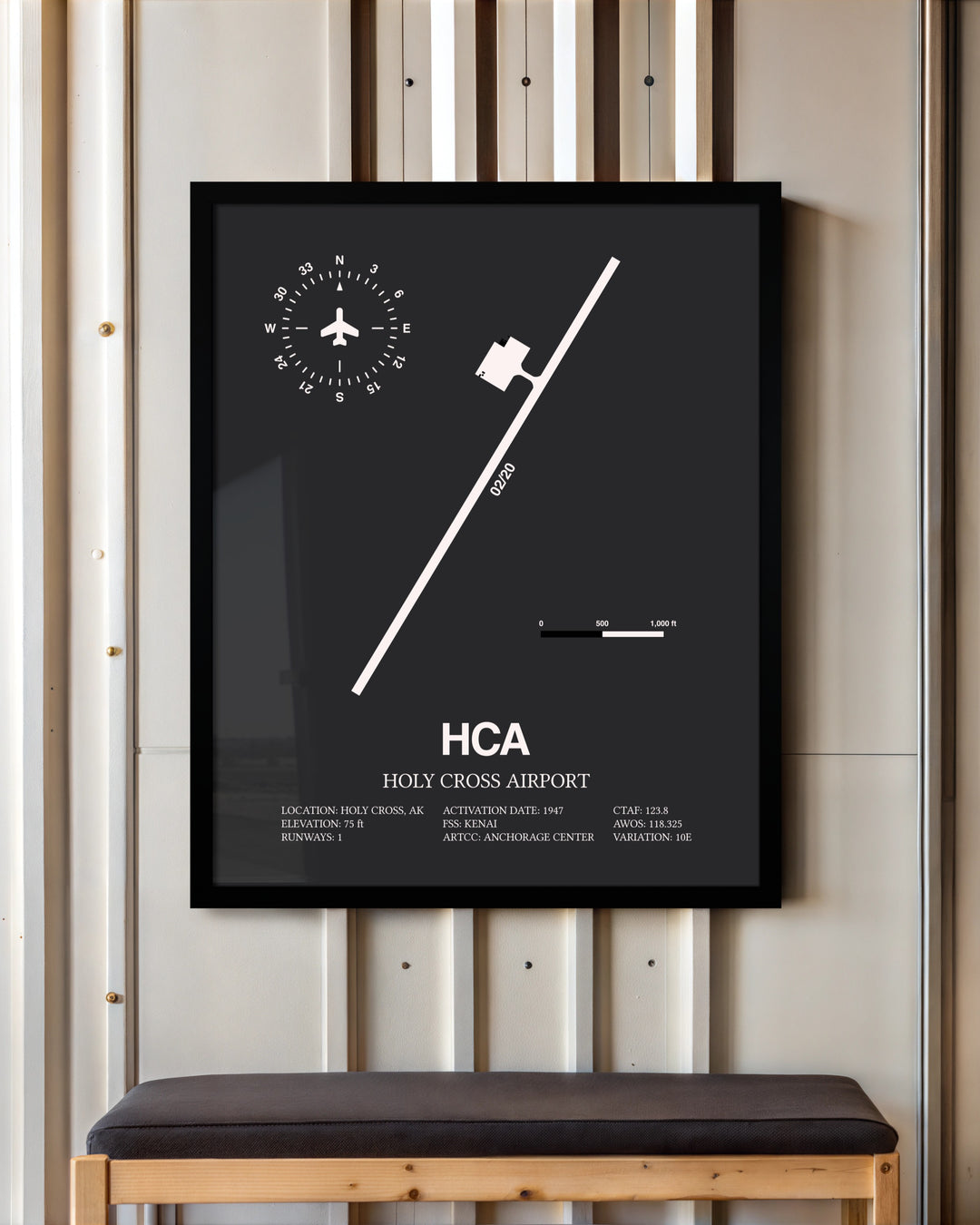 Frame color options for Holy Cross Airport Wall Art