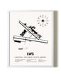 Lewiston / Nez Perce County Airport airport map poster in oak frame