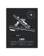 Gray Framed Lewiston / Nez Perce County Airport layout wall art poster
